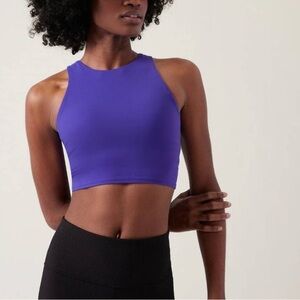 Athleta Noble Blue Conscious Crop Sports Bra